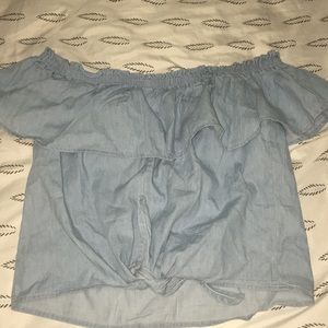 Off shoulder crop top